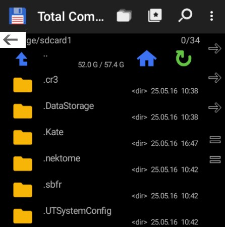 Total Commander на магнитоле Tenet T4